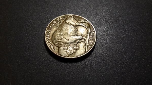 アメリカ　1925年S　5セント硬貨　バッファローニッケル　_画像3