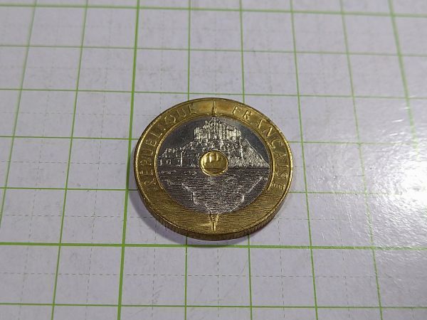 ヤフオク! - フランス 旧バイメタル トリメタル 20フラン硬...