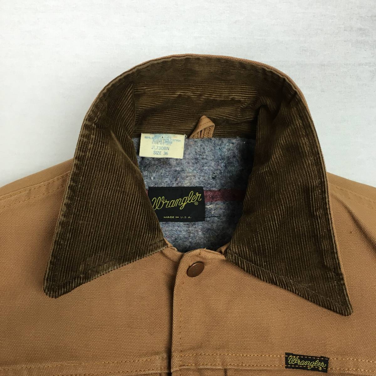 Wrangler JL730BN ダック地 裏地ブランケット サイズ42 米国製 neuroid