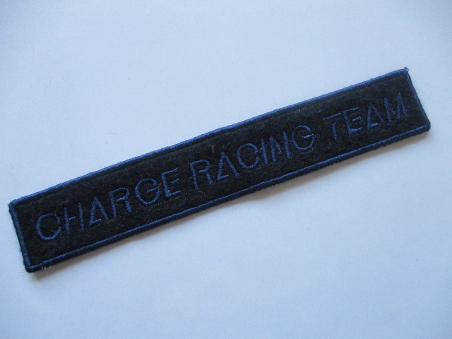 CHARGE RACING TEAM チャージレーシングチーム F1 黒 青 ロゴ ワッペン/ 刺繍 ジャケット レナウン マツダ 自動車 作業着 カスタム ③ 05_画像1