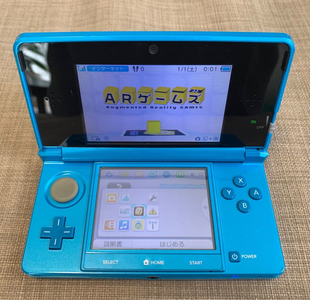 値下げしました！　任天堂　3DS本体ブルー　ゲームソフト8点　付属品有り　14点まとめて