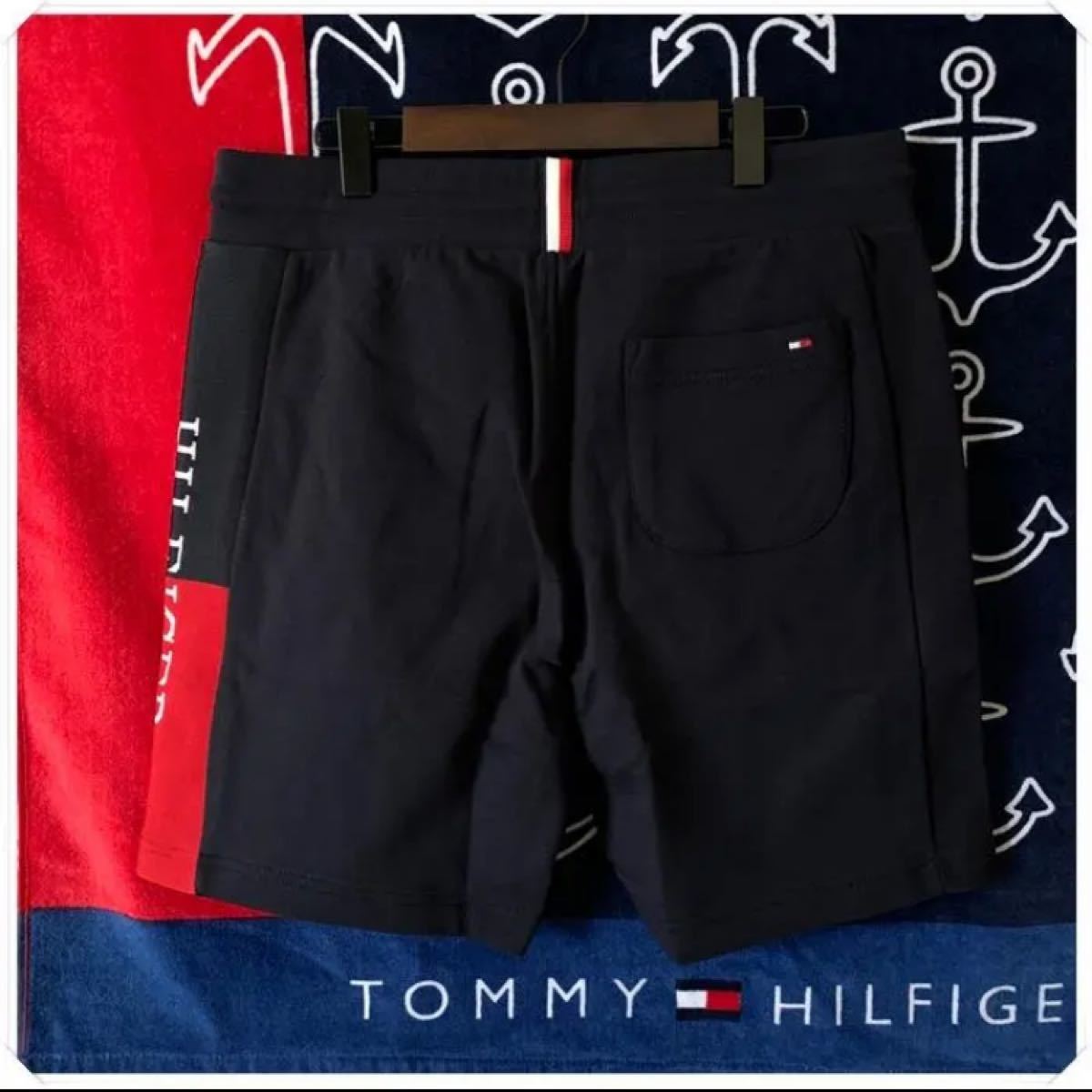 スウェットショーツ　ハーフパンツ　ネイビーXL　TOMMY HILFIGER