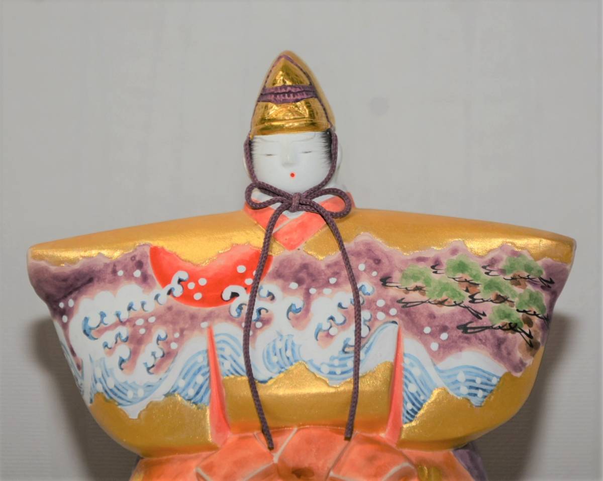 21◇初荷です ◇筑前博多人形師 佐藤好昭彫 「古典立雛」 ◇共箱 21◇初荷です ◇筑前博多人形師 佐藤好昭彫 「古典立雛」 ◇共箱