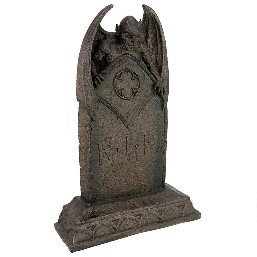 ヤフオク 西洋彫刻 ヴァンパイア デーモンの墓石彫像 ゴ