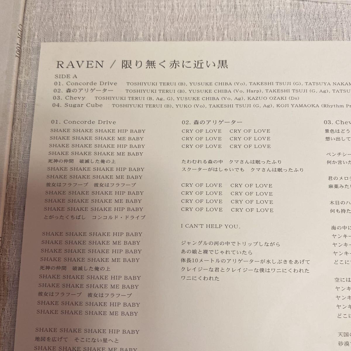 ヤフオク! - RAVEN 限り無く赤に近い黒 アナログレコード LP チ...