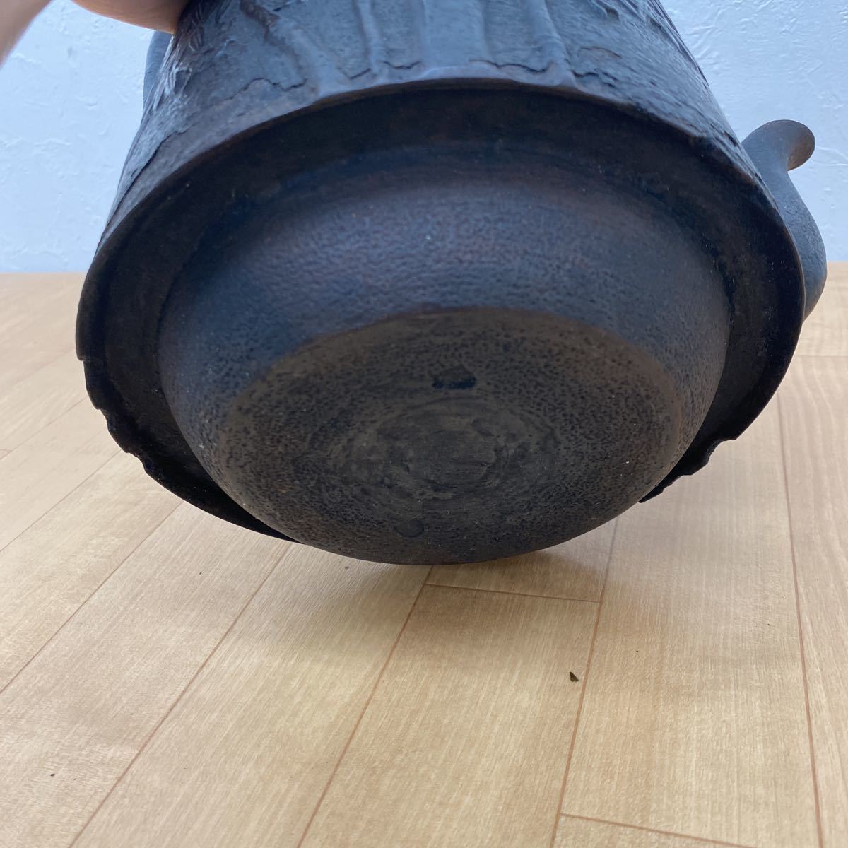 鉄瓶 南部鉄器 龍好堂 吉田造 アンティーク 煎茶道具 茶道具 竹 笹 囲炉裏 古民家 古民具 時代物 火鉢 南部鉄瓶 骨董_画像9