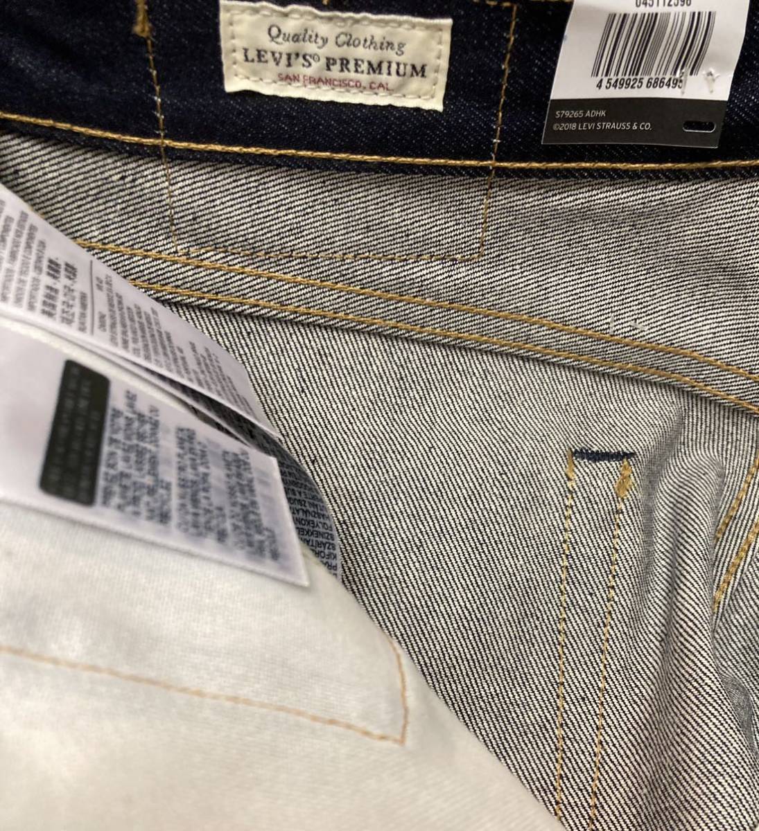 Levis 511 американский производства красный уголок 28inch Levi's cell vi jiRIGID MADE IN U.S.A. сырой Denim не мытье 