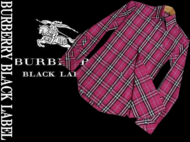 ほぼ新品同様★BURBERRY BLACK LABEL　フルチェックシャツ　サイズ１