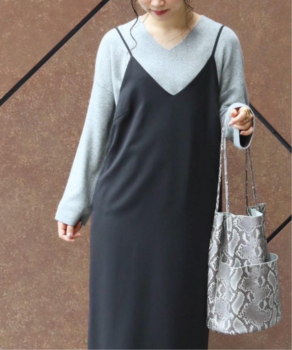 Simplicite ロングキャミソールワンピ IENA ワンピース キャミワンピ ブラック 黒 KBF SLY ZARA