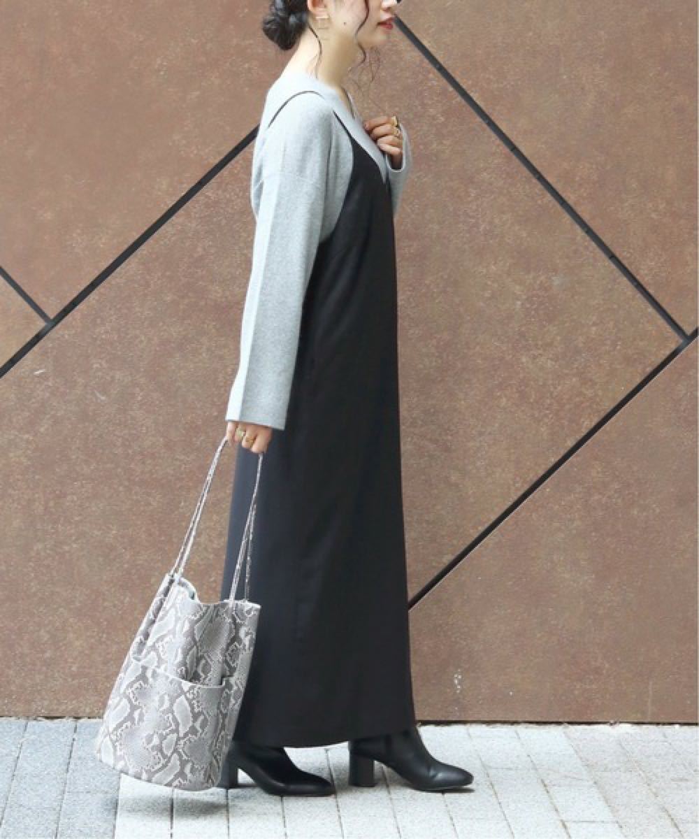 Simplicite ロングキャミソールワンピ IENA ワンピース キャミワンピ ブラック 黒 KBF SLY ZARA