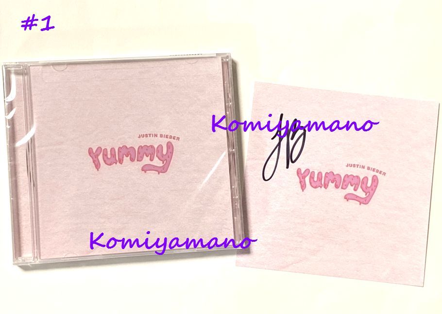 ヤフオク! - ジャスティン・ビーバー 直筆サインCD Yummy #1