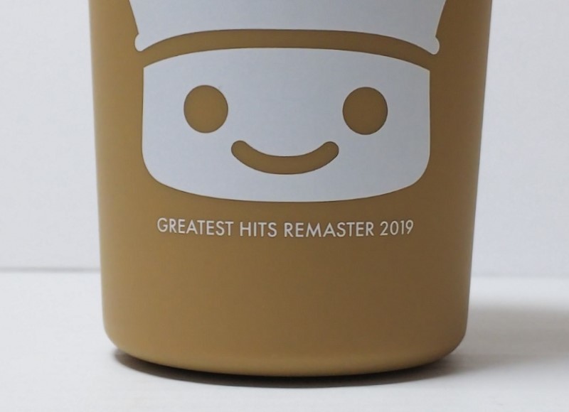 限定品 CUNE キューン 『GREATEST HITS 2019 コーヒータンブラー』 RIVERS社製 サンド 王冠ウサギ 前後プリント 実容量390ml※未使用品_一方にGREATEST HITS REMASTER 2019の文字