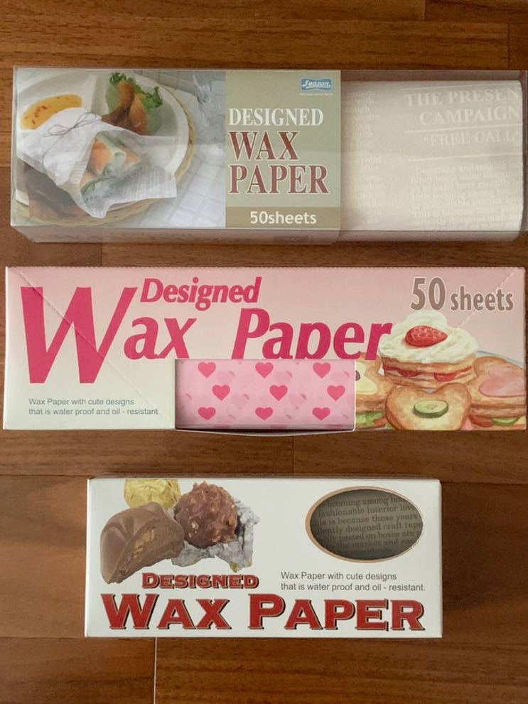 デザインWAXワックスペーパー 3種 Cセット 包装 ラッピング お菓子_画像1