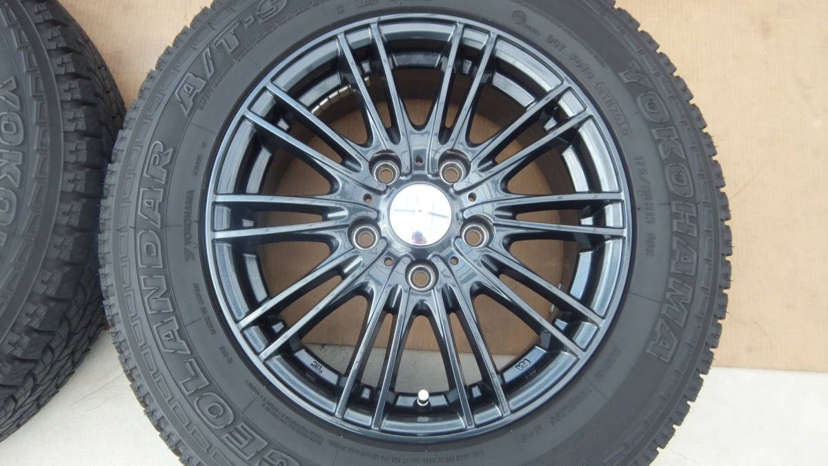 値下処分 G49 Weds 15×6J +53 15インチアルミ + YOKOHAMA GEOLANDER A/T-S 175/80R15 タイヤ付 4本 パジェロミニ テリオスキッド ヨコハマ_画像5