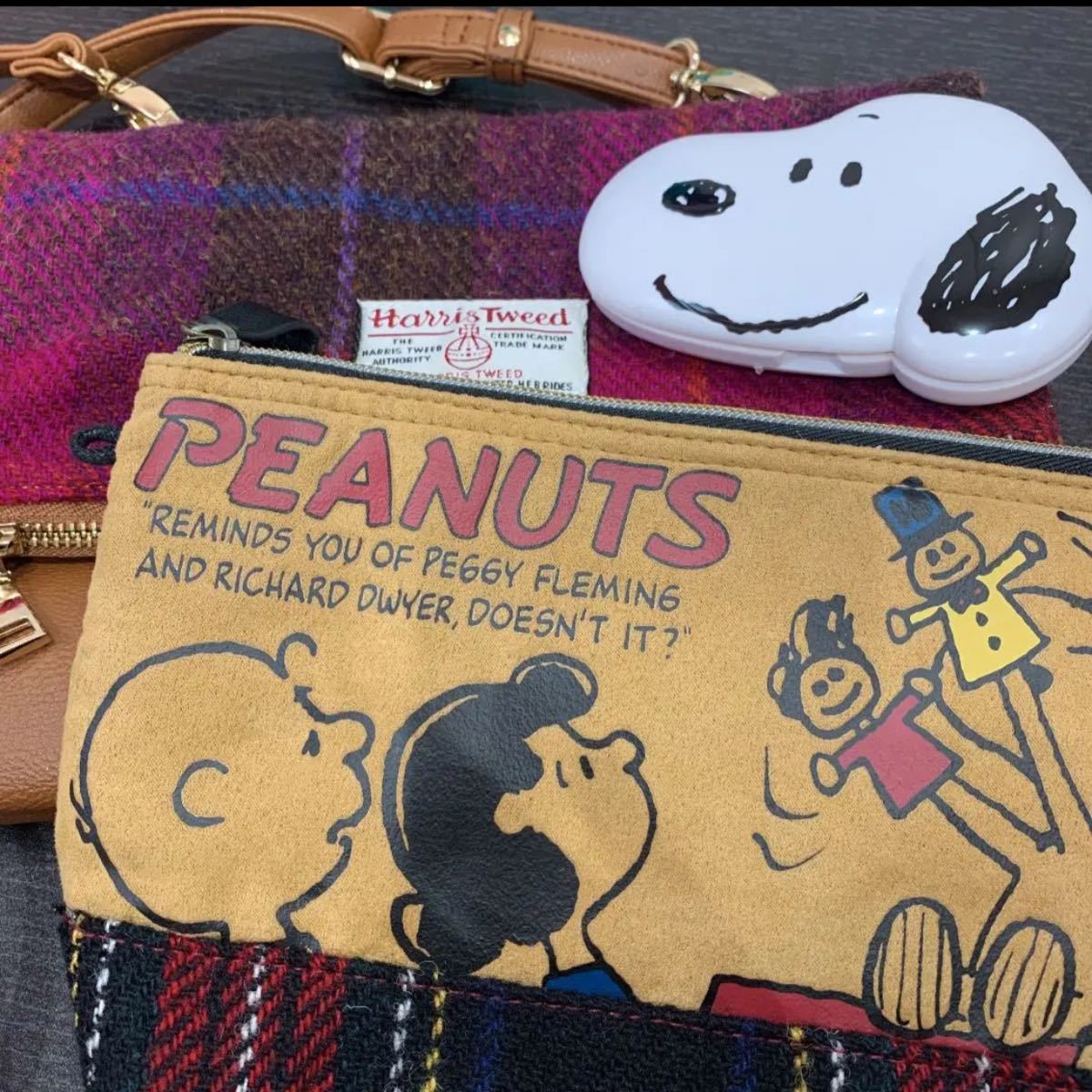 Paypayフリマ Harris Tweed ハリスツイード ショルダーバッグ ポーチ ハンコケース スヌーピー Paypayフリマ Harris Tweed ハリスツイード ショルダーバッグ ポーチ ハンコケース スヌーピー