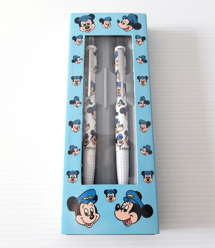 PARKER ミッキーマウス ボールペン シャープペン セット イギリス製 パーカー ディズニー ミッキー JAL 機内販売 レア グッズ 飛行機_画像1