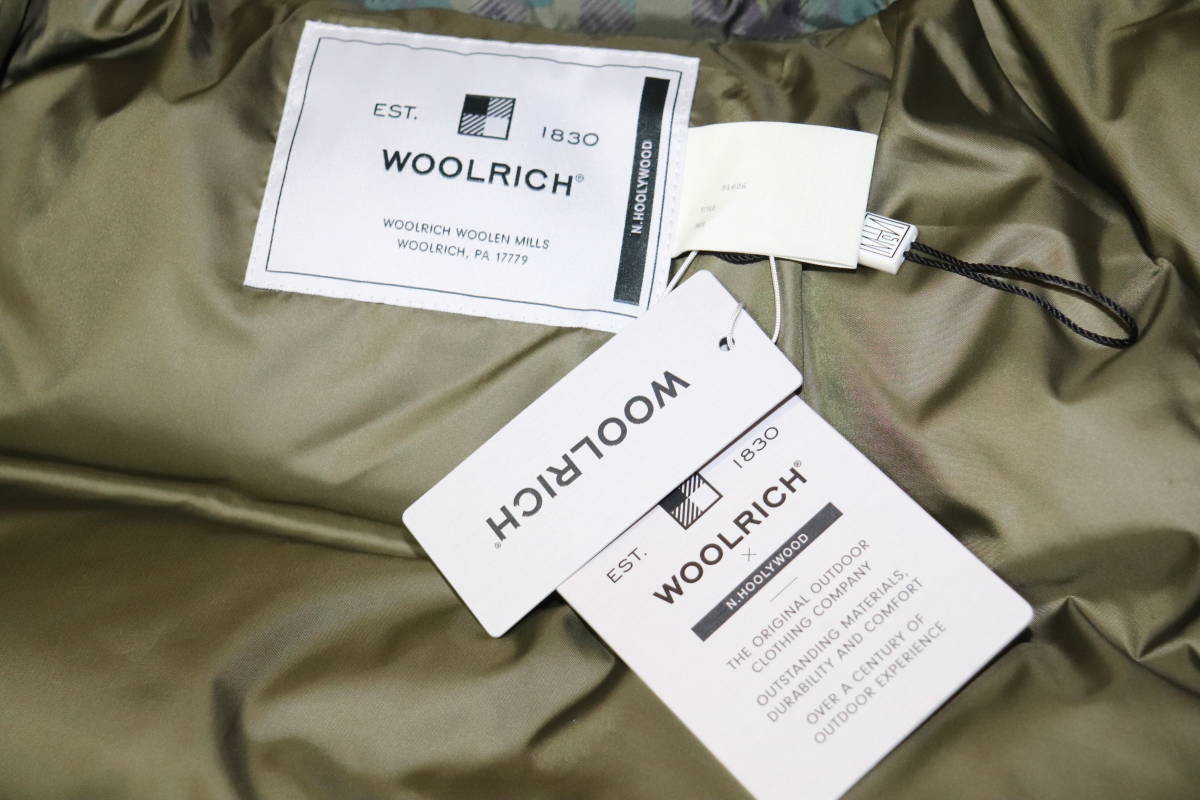 特価即決【新品】 N.HOOLYWOOD×WOOLRICH DOWN BEST Sサイズ Nハリウッド ウールリッチ 別注 ダウンベスト 迷彩 税込定価6万6000円