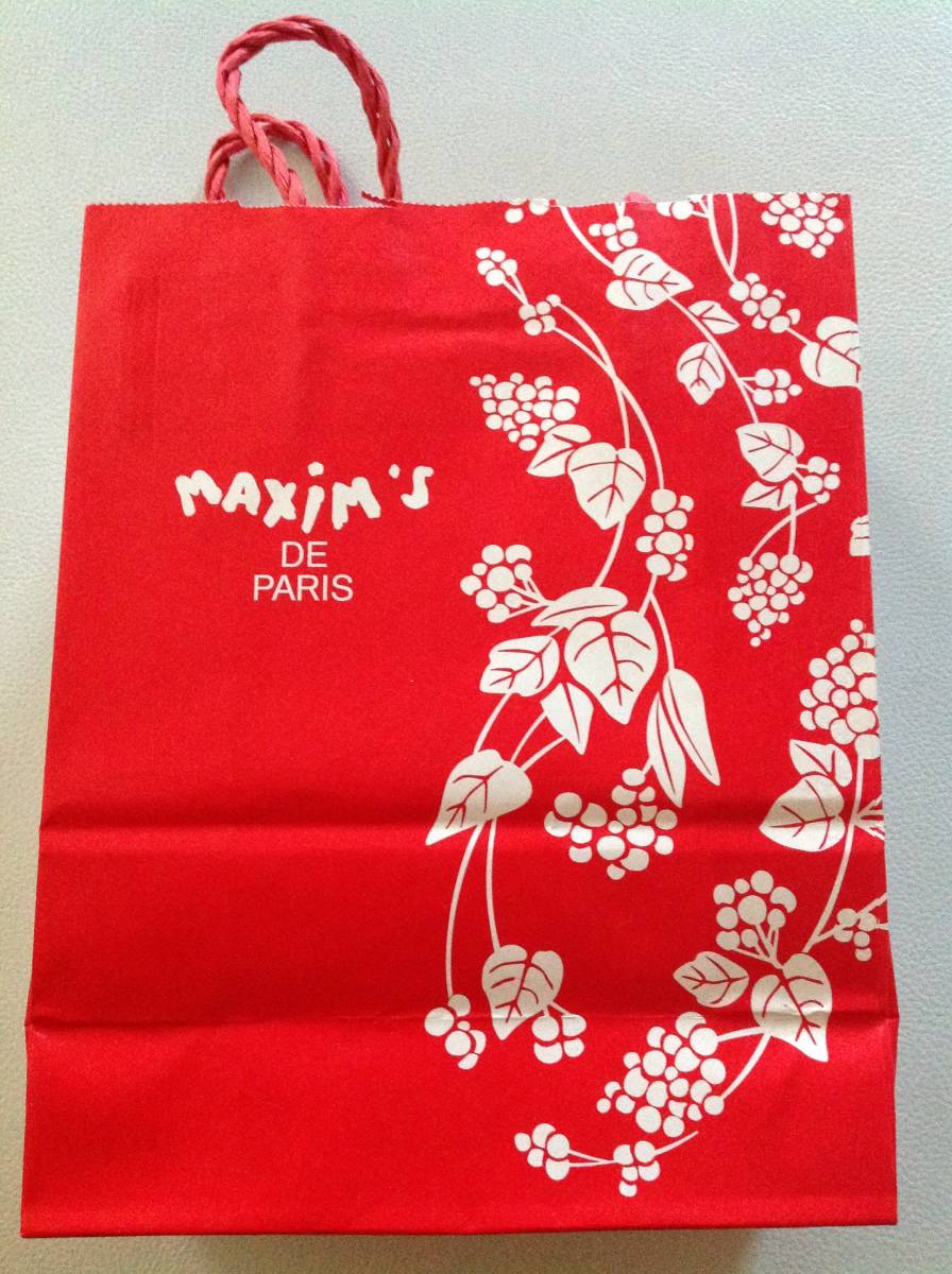 【ショッパー】 MAXIM's DE PARISの紙袋 新中古_裏面