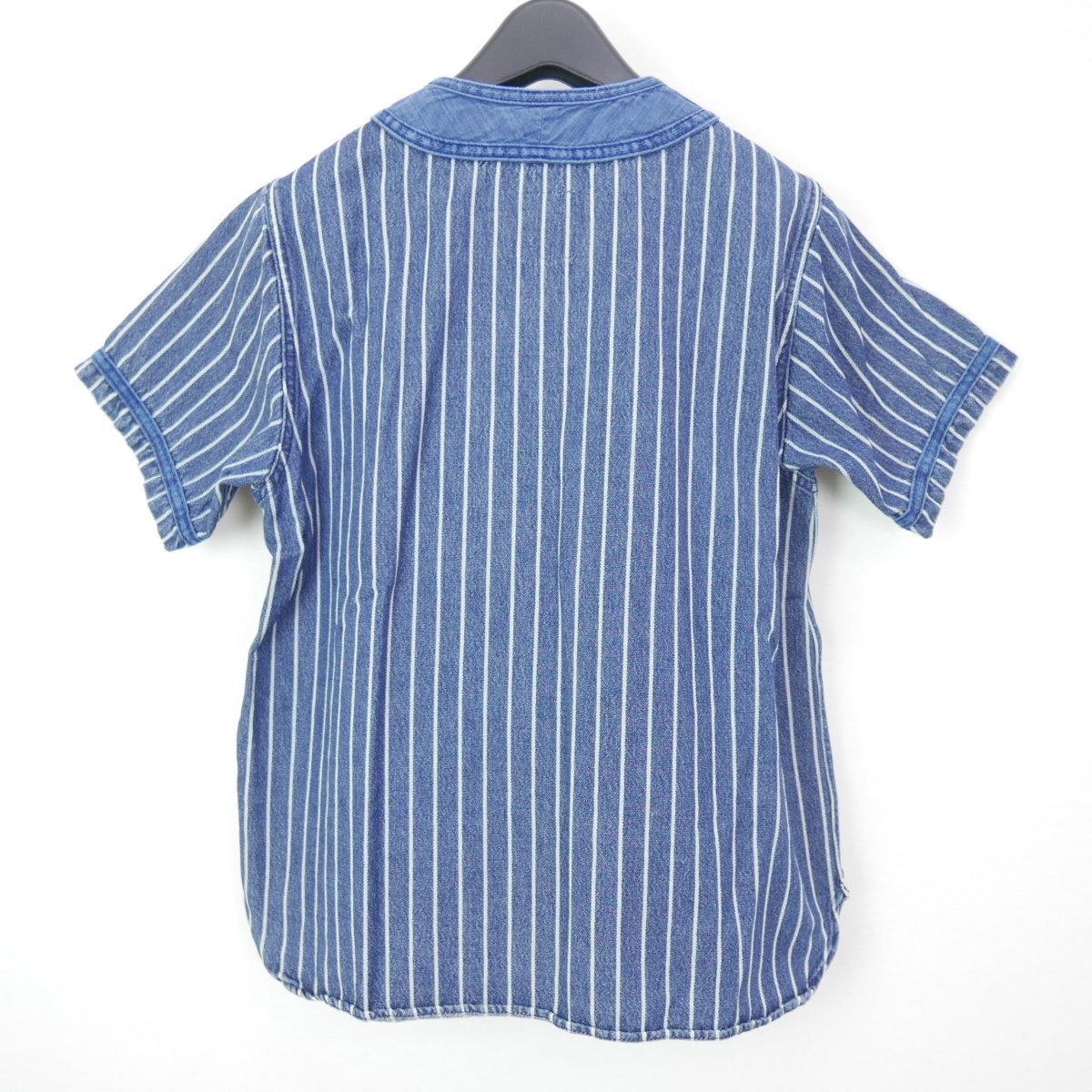 16SS visvim ビズビム DUGOUT SHIRT S/S(INDIGO STRIPES) 半袖