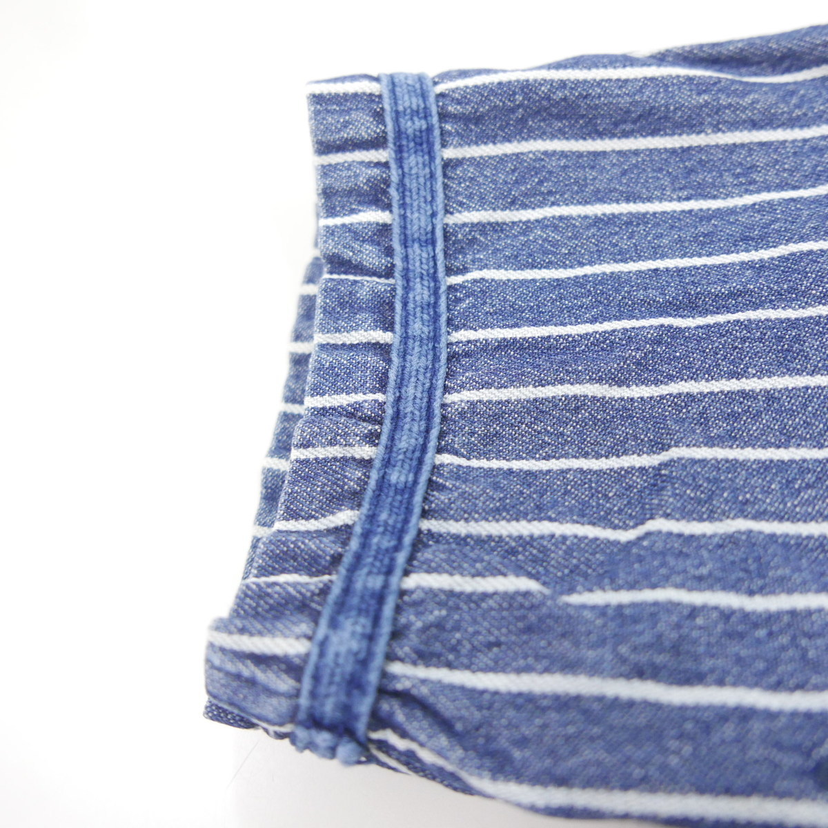 16SS visvim ビズビム DUGOUT SHIRT S/S(INDIGO STRIPES) 半袖