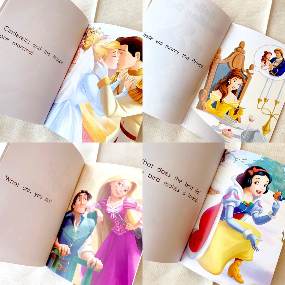 【新品】ディズニープリンセス 英語絵本10冊シール,BOX付き ラプンツェル 他 Reading Princess Disney