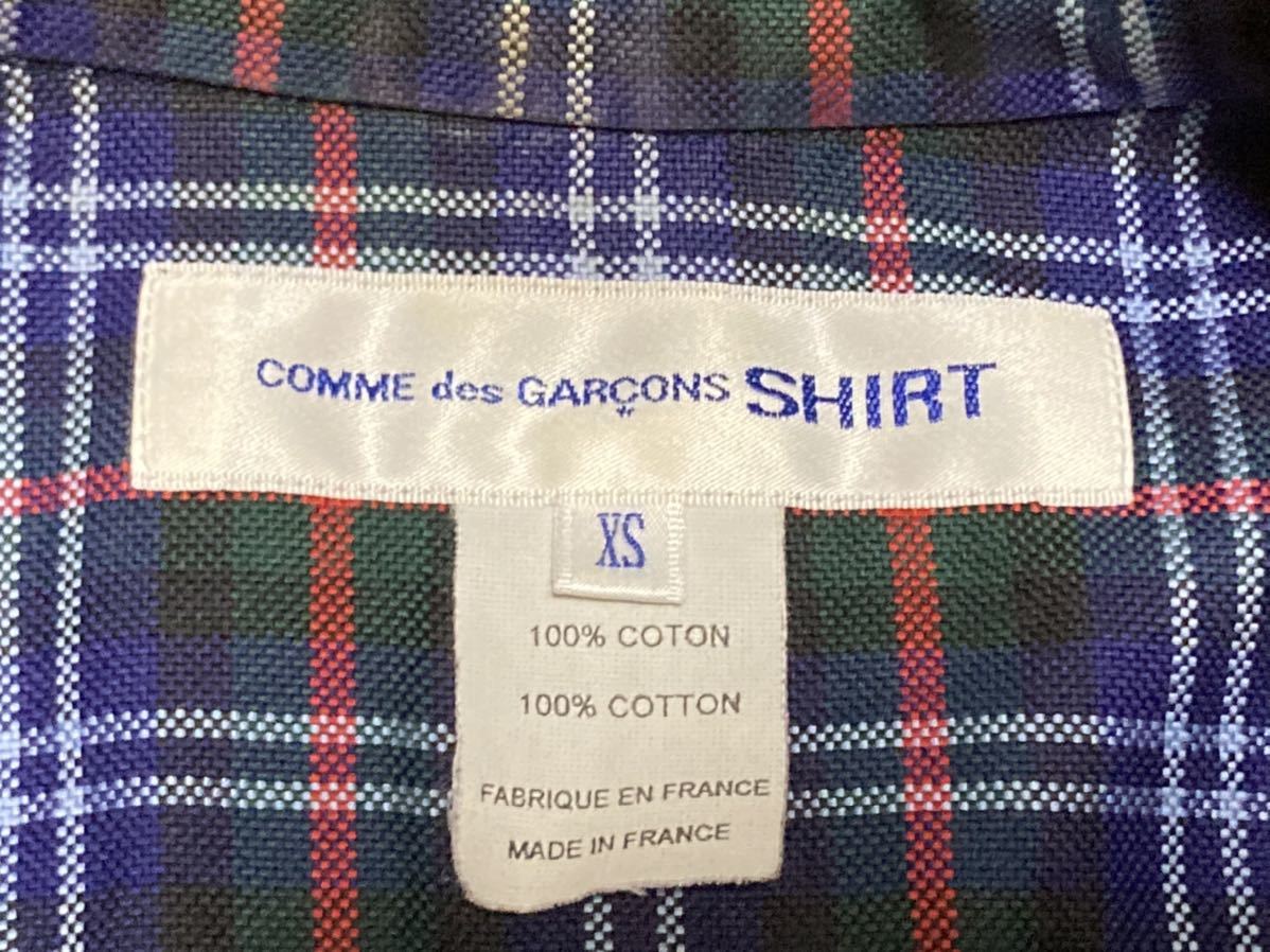COMME des GARCONS SHIRTS シャツ　チェック　製品染め　コムデギャルソンシャツ_画像5