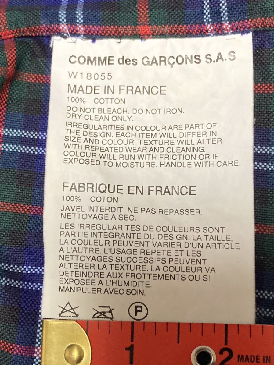COMME des GARCONS SHIRTS シャツ　チェック　製品染め　コムデギャルソンシャツ_画像6