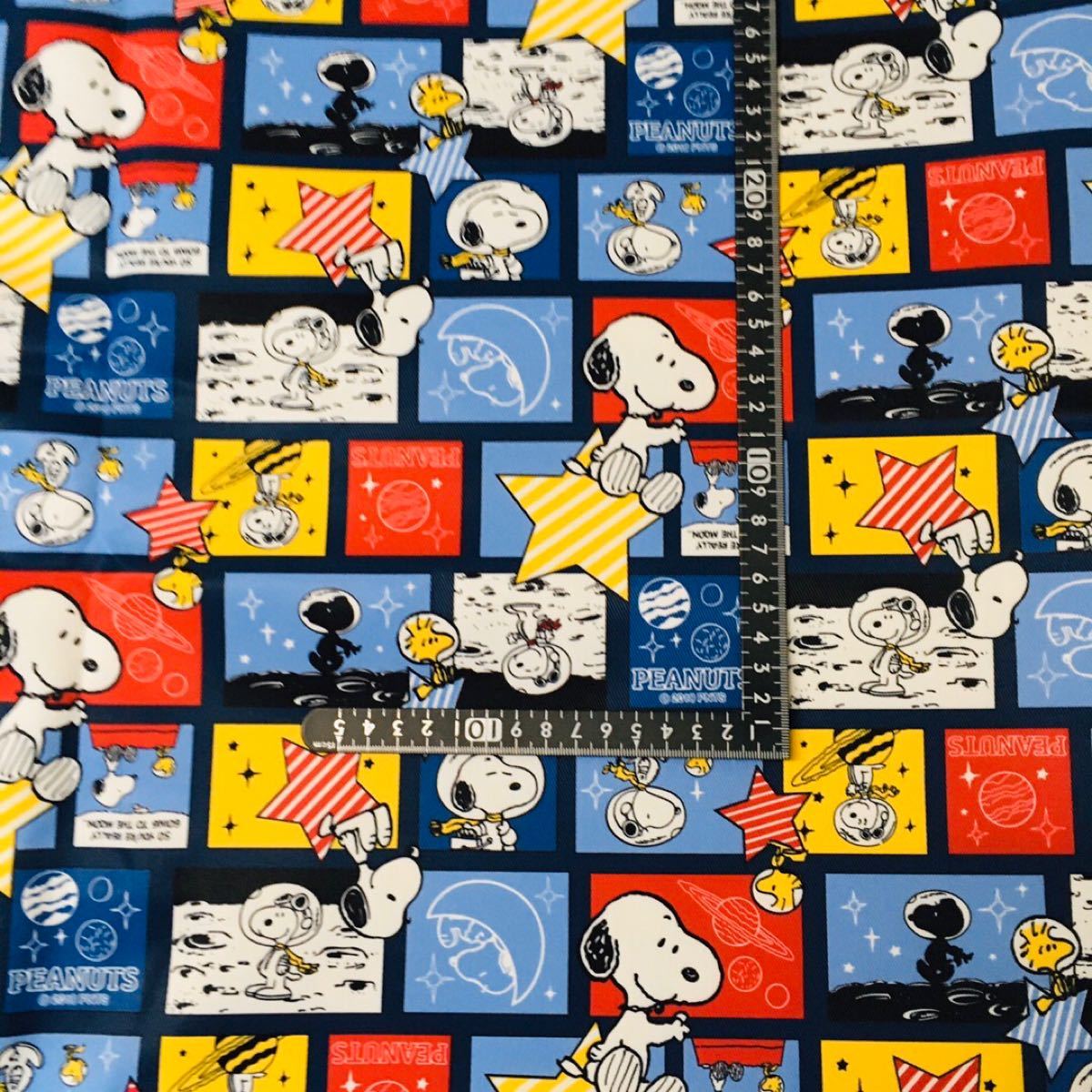 8309/スヌーピー生地 超撥水 Peanuts Snoopy布生地 ハギレ
