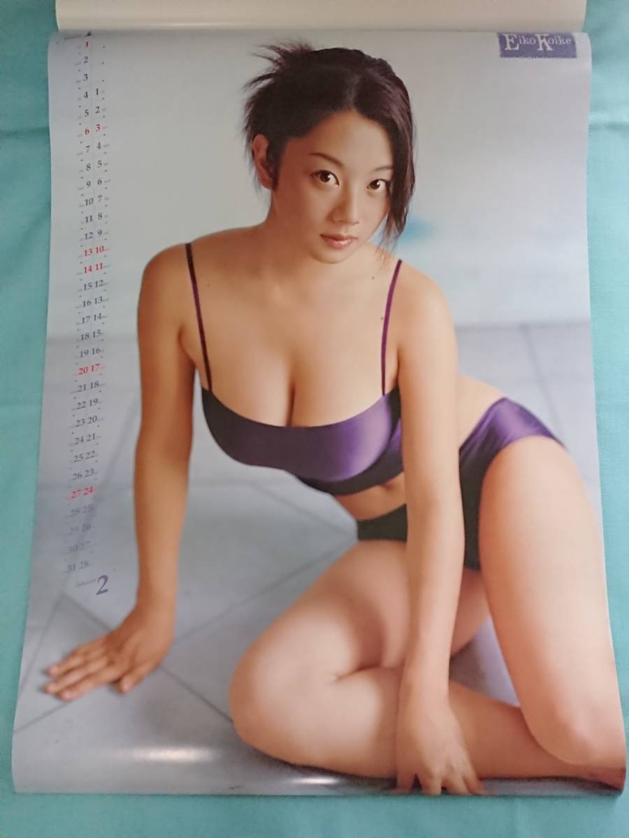  Koike Eiko 2002 год / календарь / не использовался /B2 размер /7 листов ../ купальный костюм 