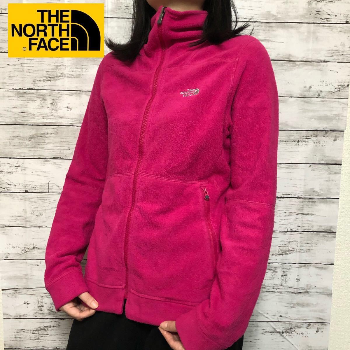 M ザ ノースフェイス フリースジャケット　古着　フリース　アウター　ピンク　 アウター　レディース THE NORTH FACE