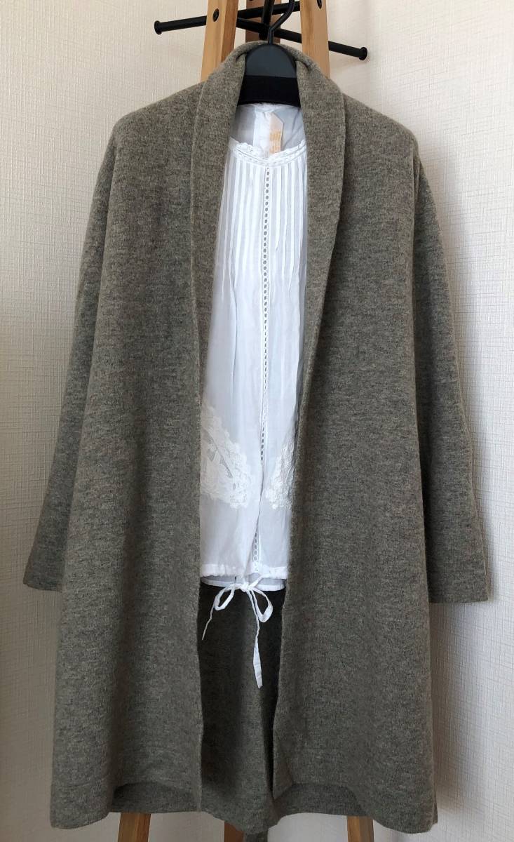 ★ evam eva　エヴァムエヴァ　raccoon wool robe ラクーン ウール ローブ E143K023 ロング カーディガン ★