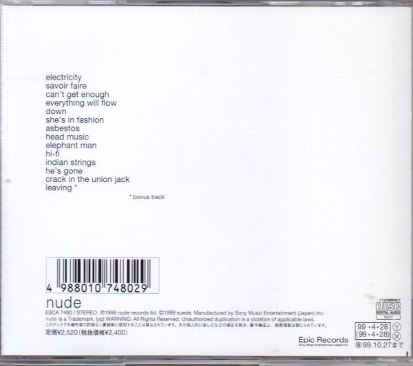 Suede Head Music 国内盤 CD 帯付き ヘッド・ミュージック スウェード_画像2