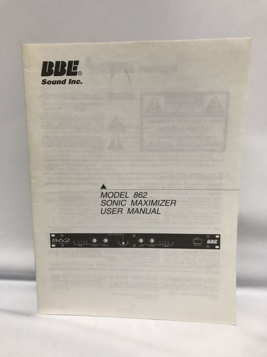 BBE 862 SONIC MAXIMIZER английский язык manual руководство пользователя б/у текущее состояние T1012804