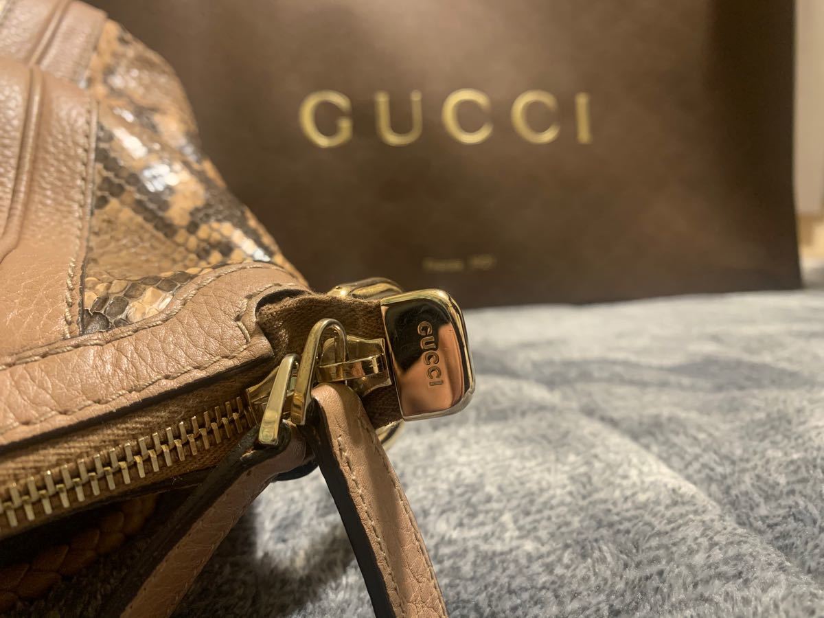 グッチ GUCCI パイソン カバン バッグ 超希少 使用頻度 極少 2wayトートバッグ 限定品　蛇革 型番 269946 超美