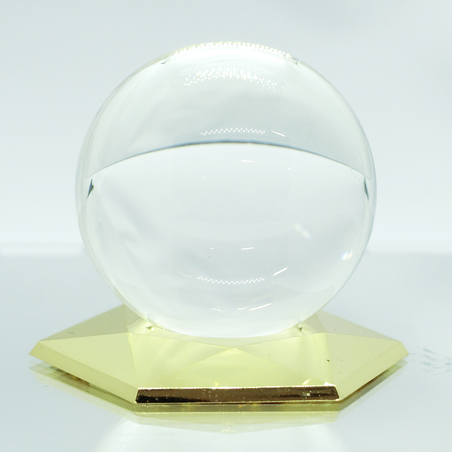 高透明度 天然本水晶玉　直径35mm 重量59g z-063_画像1