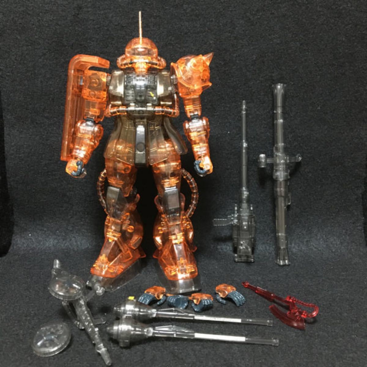 ガンプラ 完成品 ジャンク 機動戦士ガンダム 1/100 マスターグレード シャア専用ザク（クリアVer.）バンダイ lg