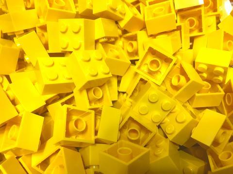 新品レゴ　黄色　2×2　ブロックパーツ　約400個セット　 まとめて大量セット F_画像2