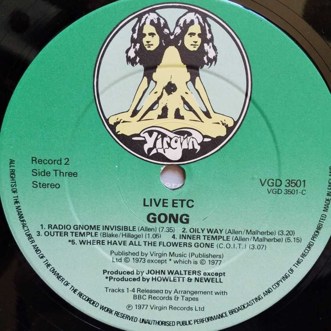Gong Live Etc. 英ヴァージン '77年原盤 2LP