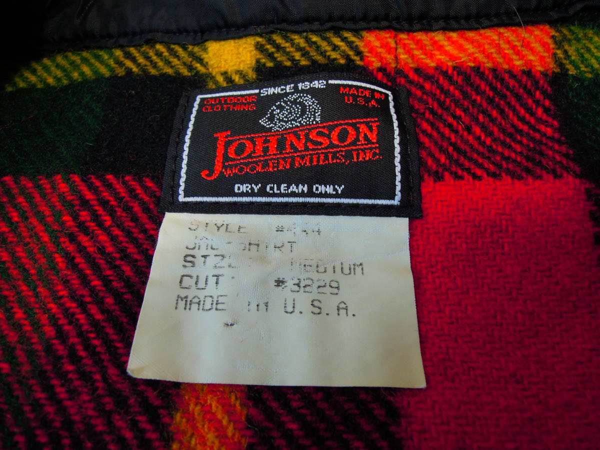 33f Johnson Woolen MillsM ジョンソンウーレンミルズ チェックマッキーノ ジャケット_画像3