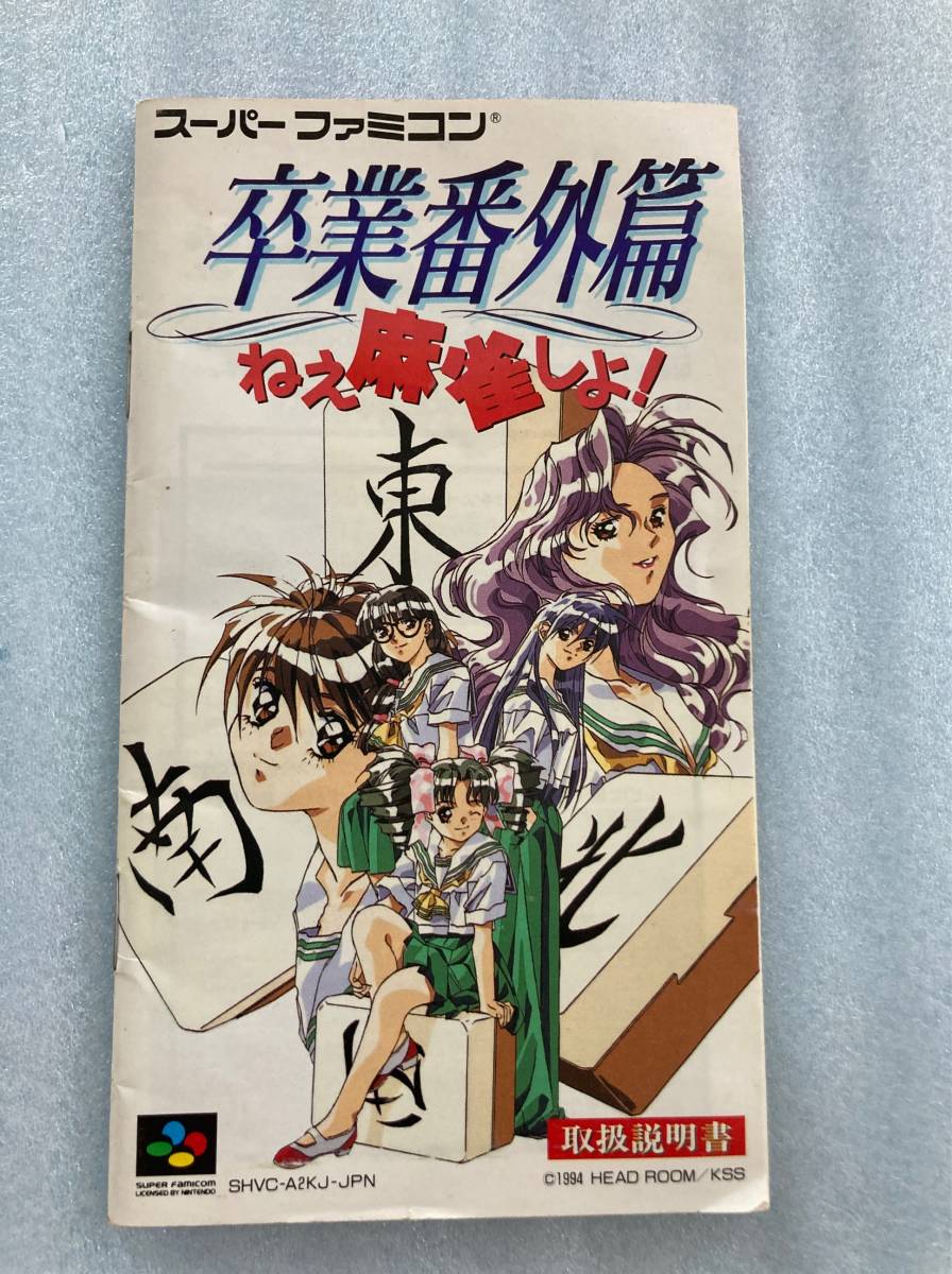 21-0219-08　スーパーファミコン　卒業番外篇 ねえ麻雀しよ！　セーブOK!動作品　SFC　スーファミ