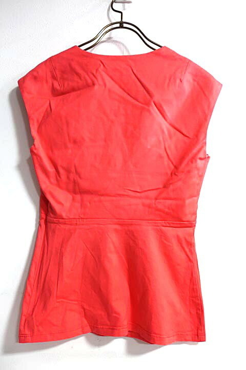 [ used ]PAULE KA paul (pole) ka tops lady's S size spring summer orange beautiful goods 