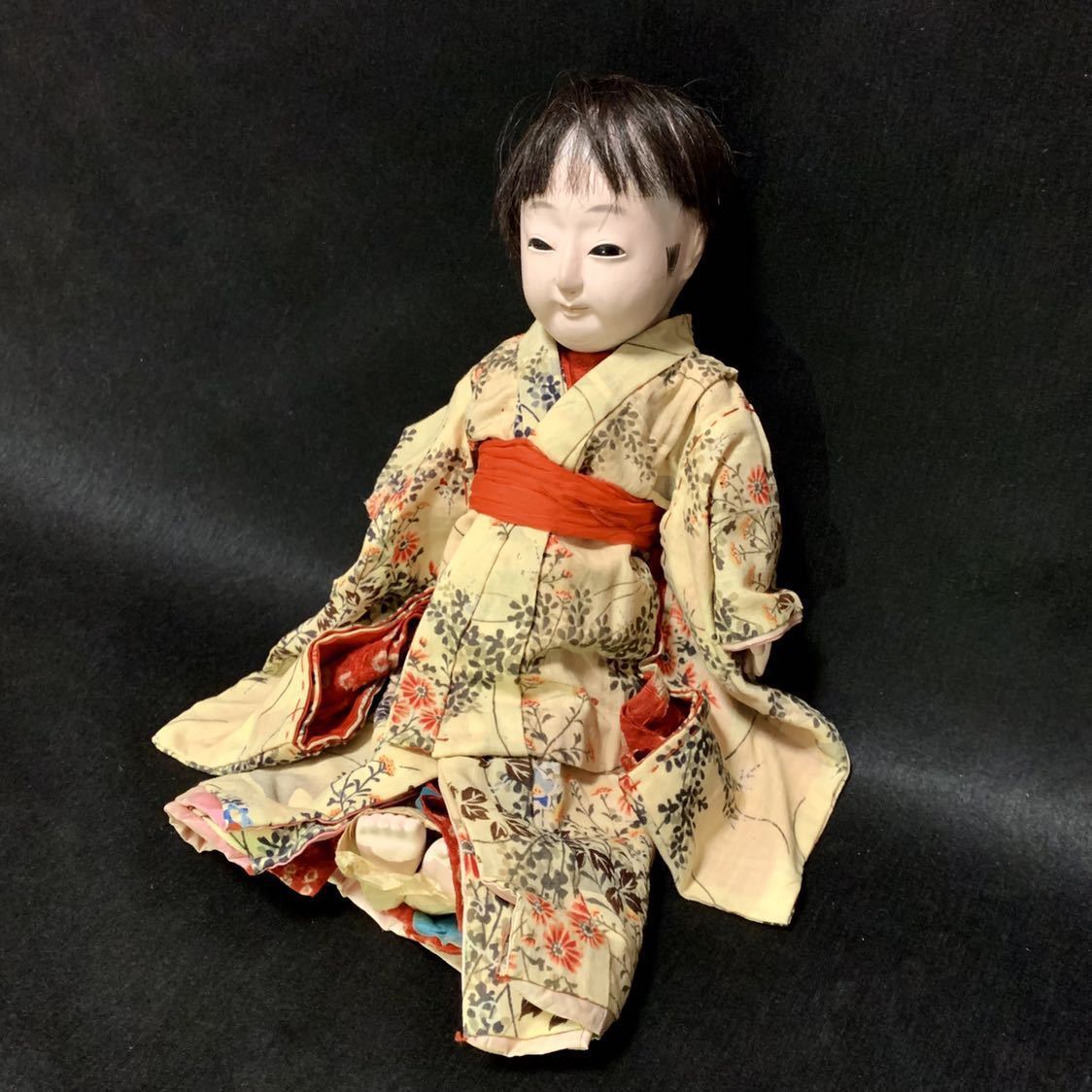 骨董品】 市松人形 特製 抱き人形 時代 古美術 京人形 日本人形 御所
