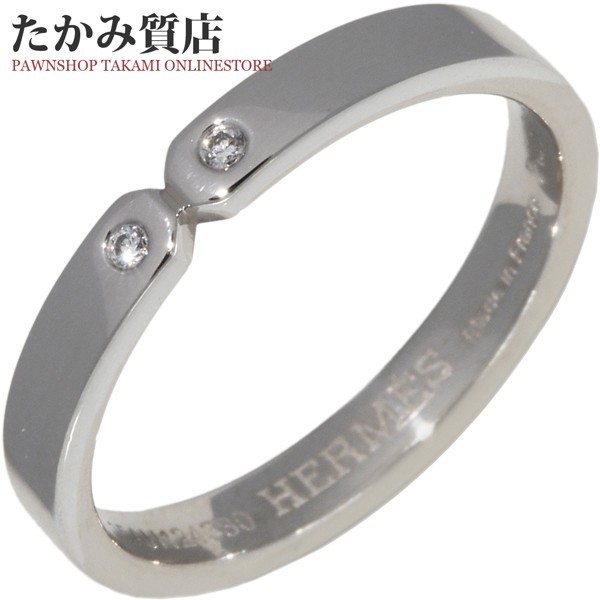 エルメス Pt950 ダイヤ2P 0.01ct エヴァーケリーリングPM 指輪 リング(指輪)｜売買されたオークション情報、yahooの商品