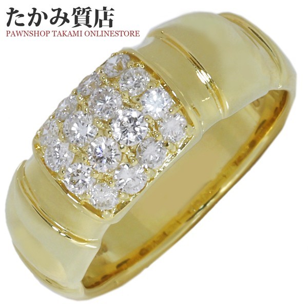 日本最大級 K18YG ダイヤ0.50ct リング 指輪 高品質新品