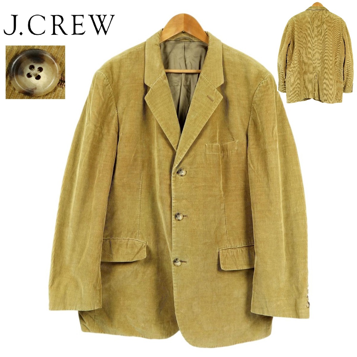 【B955】【ビッグサイズ44】J.CREW ジェイクルー テーラードジャケット ブレザー コーデュロイ_画像1