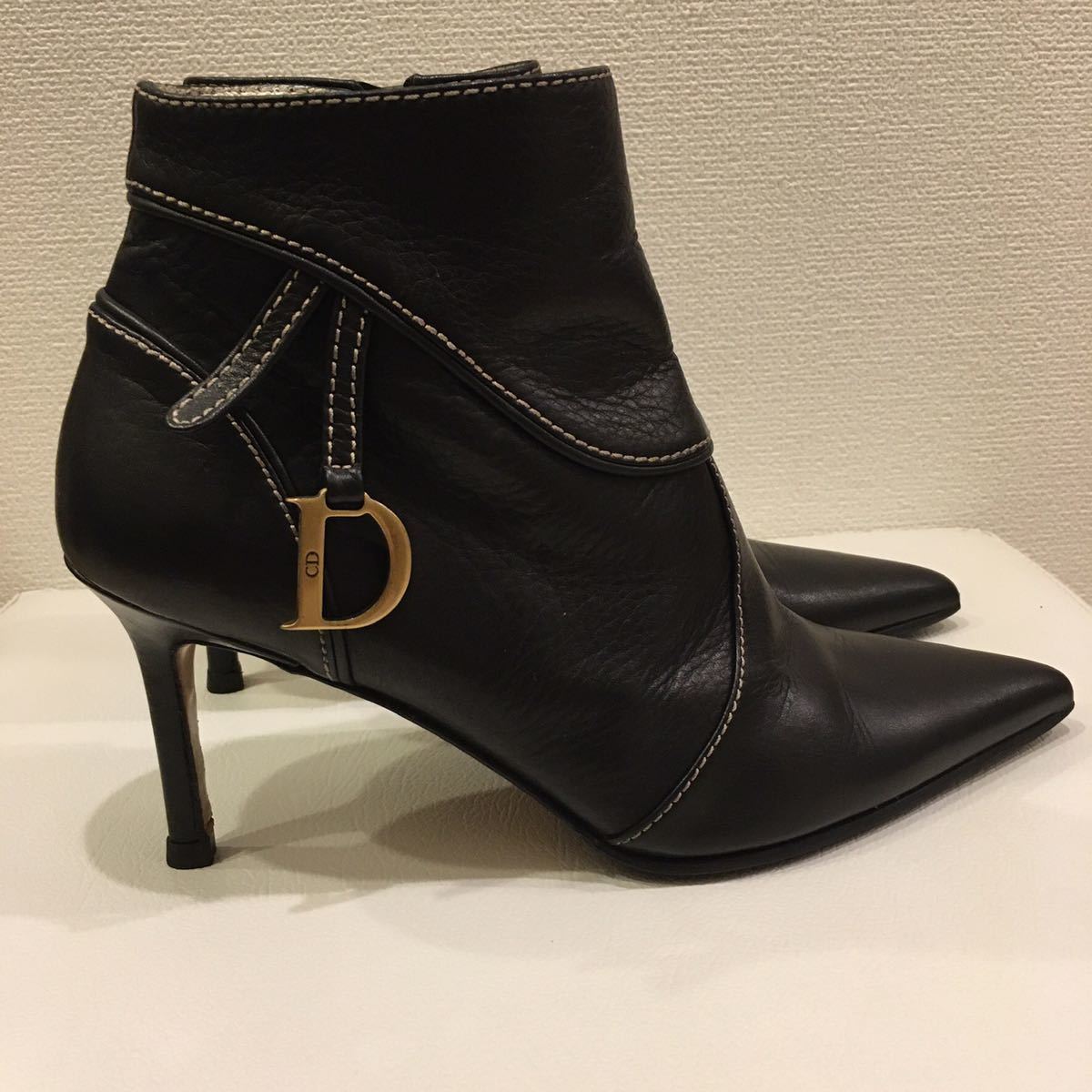 Christian Dior クリスチャンディオール ショートブーツ 34ハーフ 22cm