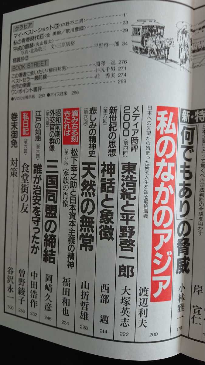 【送料無料】『Voice』2000年6月号★堀紘一佐野力田原総一朗早坂茂三リチャード・クー堀田力坪内ミキ子中野不二男金美齢歌川豊國丸山敬太_画像5