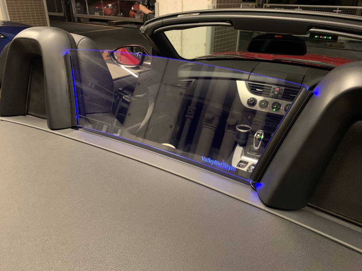 Valkyrie style BMW Z4 E89 専用 アクリルクリアーウィンドディフレクター　LEDブルー.レッド.ホワイト．　選択してください.・_画像9