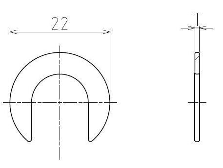 【CUSCO/クスコ】 リヤキャンバーアジャスター オプション部品 調整用シムU形 T0.2 [USIM-12-0.2]_画像1