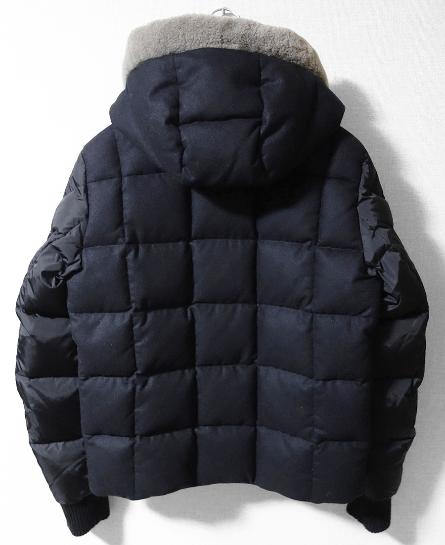 国内正規 MONCLER MONTMEDY モンクレール モンメディ ムートン レザー ウール ダウンジャケット*パーカー ダウンコート ダウンベスト